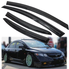 Window Vent Visors Sun Rain Guards Shield Deflector For 2006-2011 Honda Civic