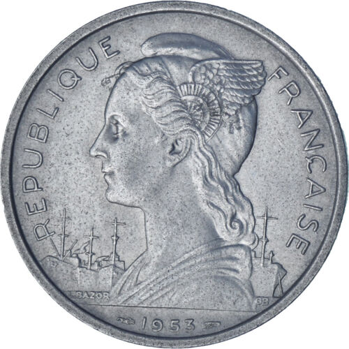 [#1250230] Münze, Madagascar, 5 Francs, 1953, SS+, Aluminium - Bild 1 von 2