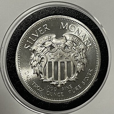 1970's Vintage Monark Eagle Rare Coin 1 Troy Oz .999 Fine Silver