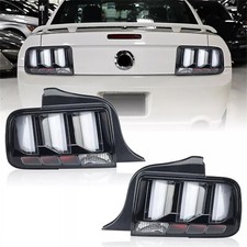 For 2005-09 Ford Mustang White Led Tube Signal Tail Lights Brake Lamp