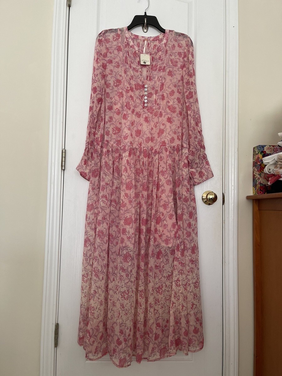 knee length dresses for ladies Entro Multicolor Floral V-Neck Cotton Maxi Dress main image 1