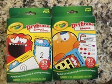 NEW  Crayola Dry Erase 2 Pack Of 32 Learning Flash Cards for Grade Pre-K