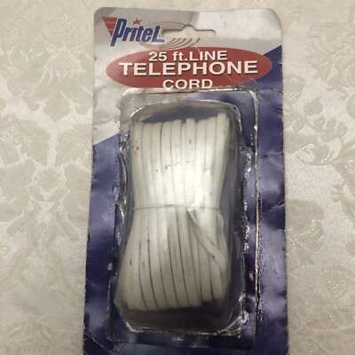 25Feet Telephone Extension Cord Modular Phone Cable