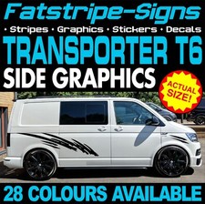 to fit VW TRANSPORTER T6 GRAPHICS STICKERS STRIPES DECALS DAY VAN CAMPER SWB LWB