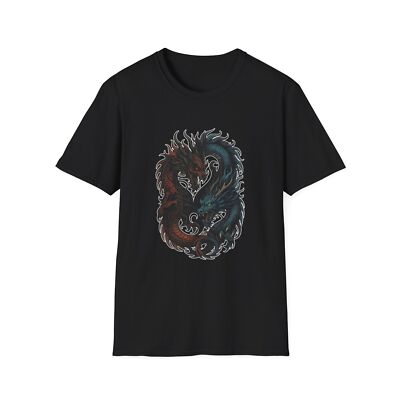 Dragon T-shirt Men Women Graphic Tee Clothing Apparel Chinese Dagon Symbol Gift