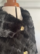 Black Faux Fur Coat Med