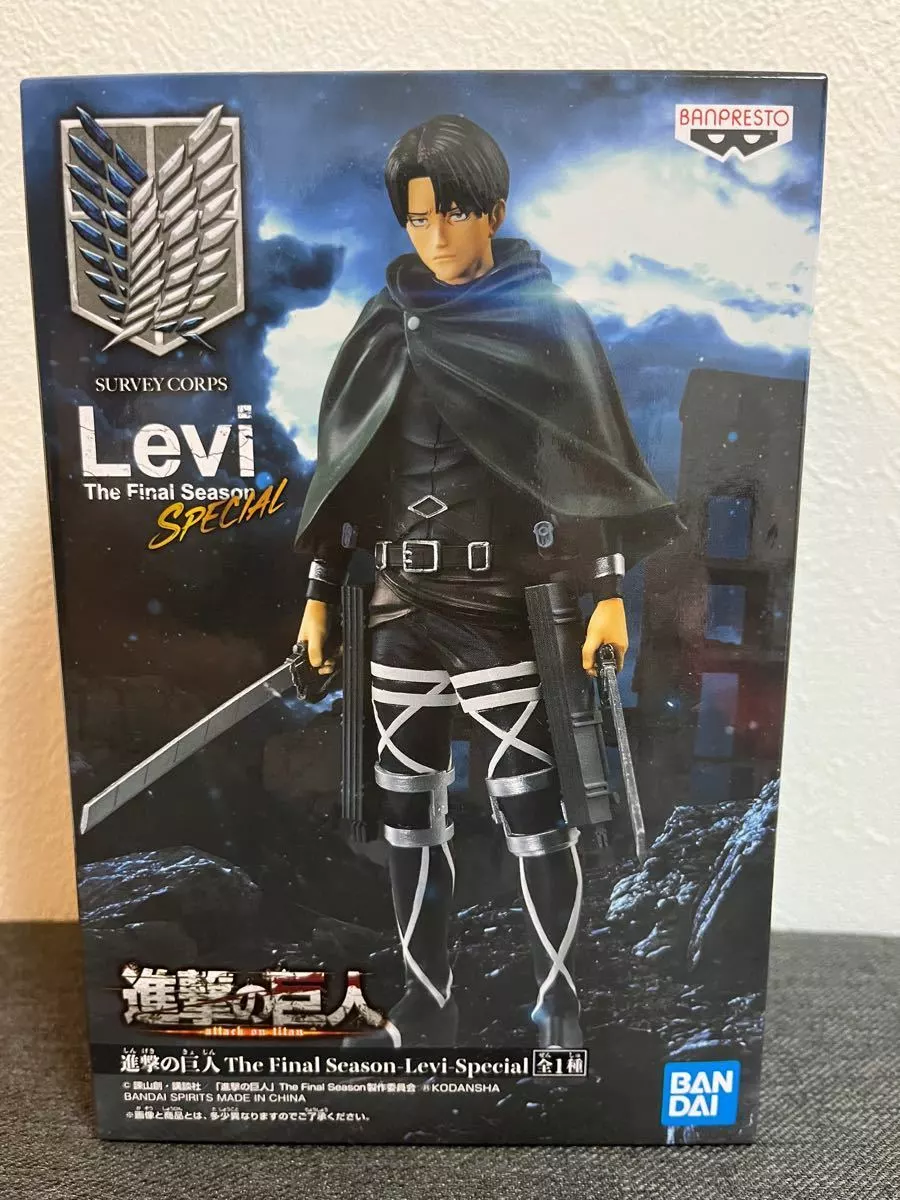  Banpresto Attack On Titan Levi Figure Statue Survey Corps Levi  The Final Season Special Ver. About 6.2 Inch : Toys & Games