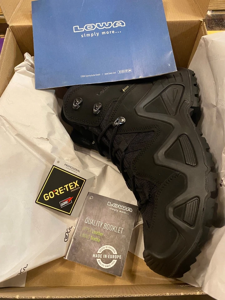 BOTA DE COMBATE LOWA ZEPHYR GTX MID TF NEGRA OP 310537 TASK FORCE NUEVA EN CAJA Foto 4 de 4