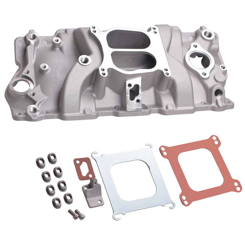 High Performance Satin Intake Manifold for Chev SBC 265-400 V8 5500 RPM