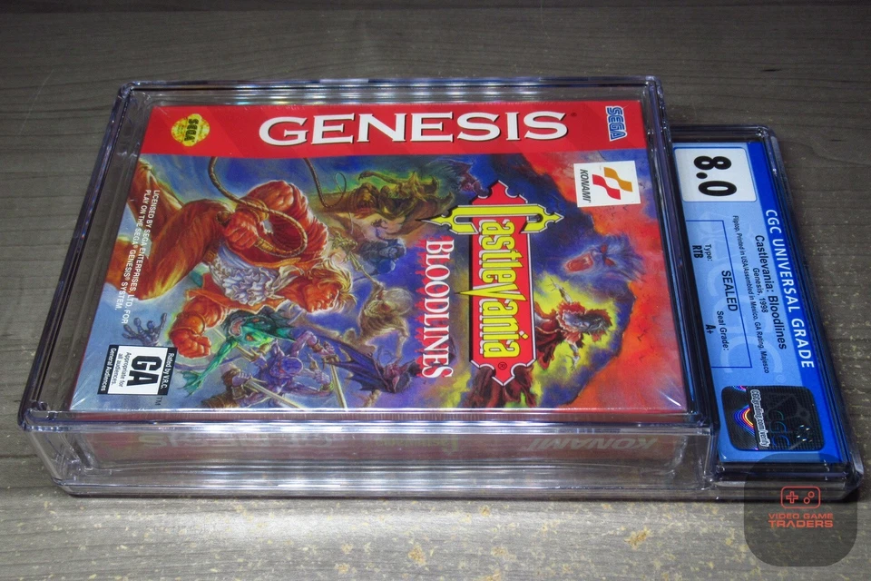 CGC 8.0 A+ - Castlevania: Bloodlines Sega Genesis 1998 NEW! - RARE! - Image 3 of 4