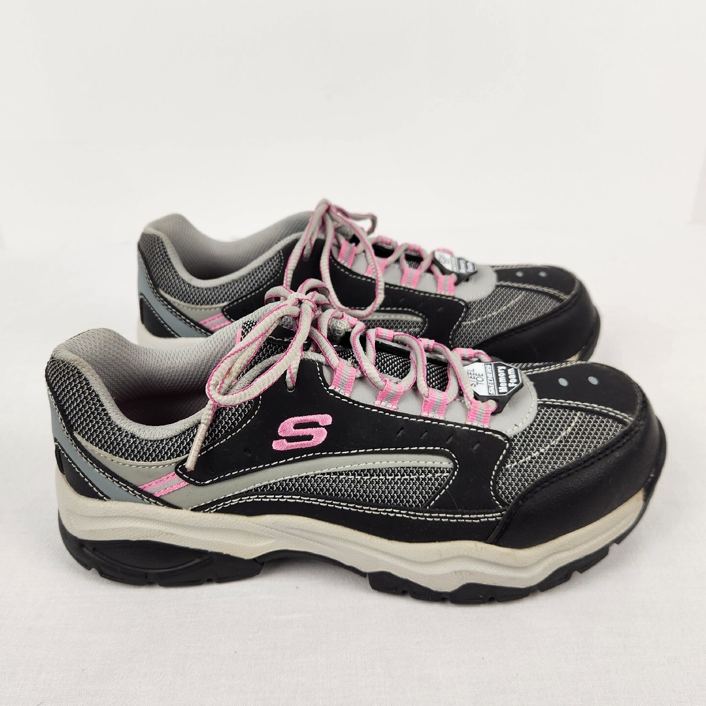 Skechers Slip Resistant Memory Foam Size Steel Toe Work Shoes