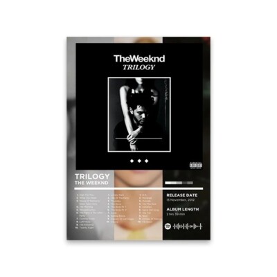 TRILOGY THE WEEKND Musik Retro Poster Druck | Wandkunst | Album Cover Bild