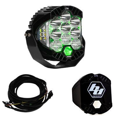 Baja Designs LP9 Pro Driving/Combo LED Light Kit w/ Green Backlight-Guard-Wiring