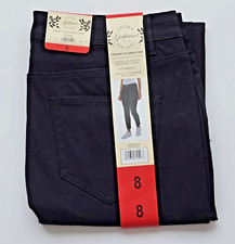 Jachs Girlfriend New York Straight Leg Ankle Pant 5 Pocket Jean Black Size 8