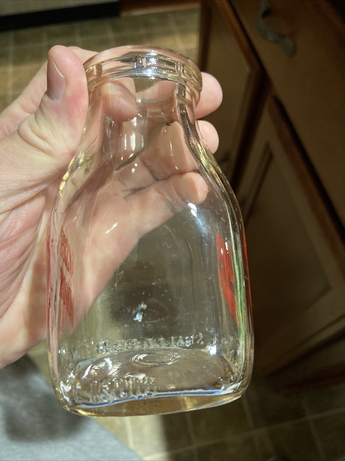 Rare Janssen Chardavoyne Dairy ACL Half Pint Milk Bottle Goshen New