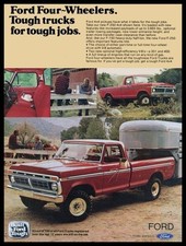 1977 Ford F250 4wd Pickup Truck In Red New Metal Sign 9x12 Free Ship