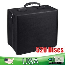 520 Disc CD/DVD Wallet Binder Book Sleeves Disc Storage Bag Carrying Case Box P