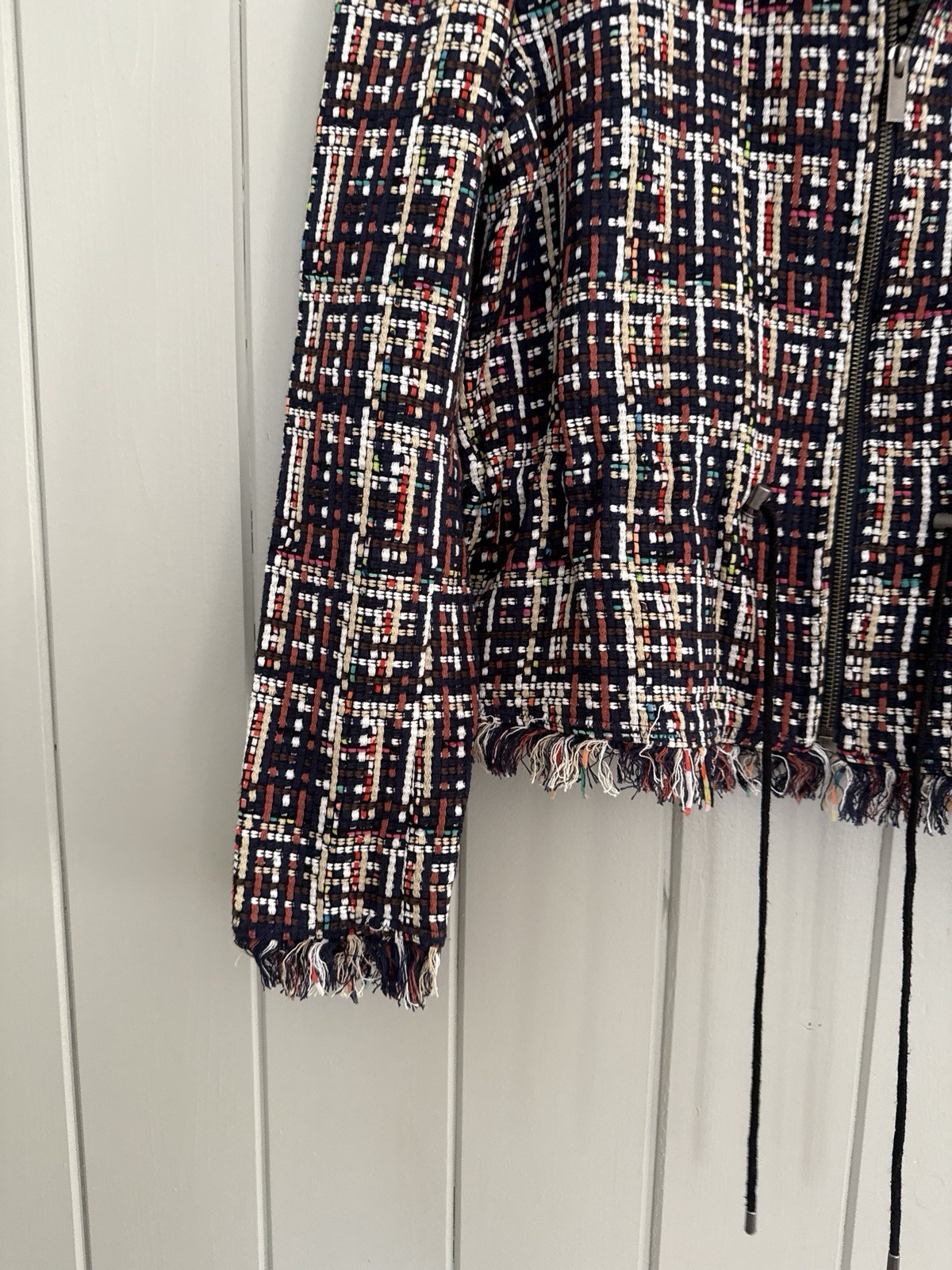 Halogen Tweed Jacket L Large Multicolor Blazer Fu… - image 2