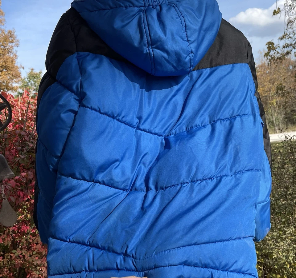 Chaqueta Snozu Juvenil Med 10/12 Azul Y Negro Puffy Platinum Collection Foto 3 de 4