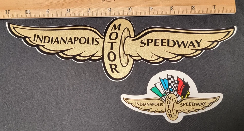 Calcomanía de rueda Indianapolis Motor Speedway Gold Wings Indy 500 Brickyard 400 Nascar Foto 3 de 4