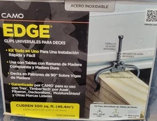 CAMO 0344356 Edge Clip Hidden Deck Fasteners (100 ct) Open Box 