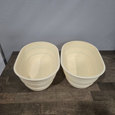 2 Oval Round Proofing Basket For Bread NWOT