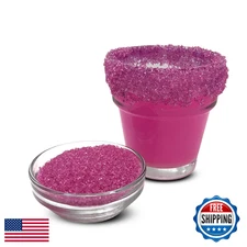 Snowy River Pink Rimming Sugar 16oz for Cocktails & Margaritas - Medium Crystal