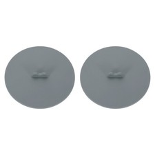 2Pcs Silicone Cup Lids Anti-Dust Tight Seal Silicone Mugs Cover Dark Gray