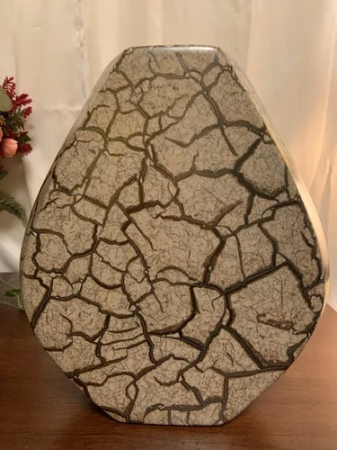 Haeger Pottery Vase  with Crackle Finish. Vase 11 Hg 9" W  Rare Find!