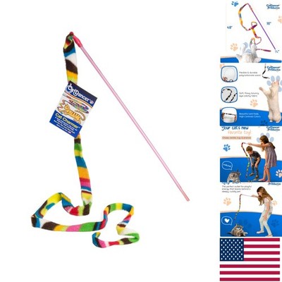 Cat Charmer Teaser Wand   Lightweight Polycarbonate Interactive Toy for Cats