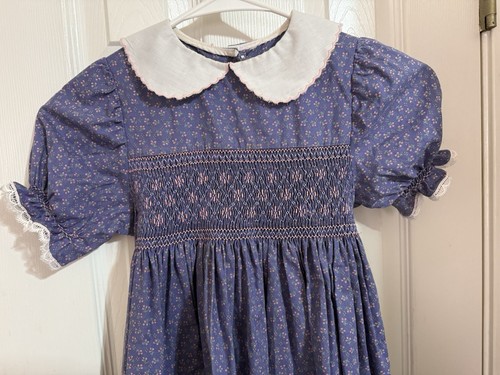 Boutique Hand Smocked Dress - Girls Size 8 - Picture 5 of 11
