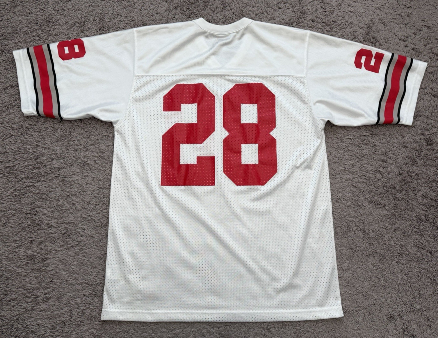 Nike Ohio State Buckeyes #28 Chris Beanie Wells White Jersey Men’s Size Large thumbnail 14