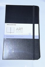 Moleskine Art Sketchbook, Hard Cover, Large 5" x 8.25" Plain/Blank, Black, 104