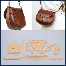 Vintage Shoulder Bag Kraft Paper Sewing Pattern Leather Craft Template