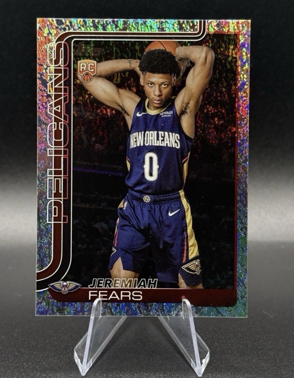 2025-26 Topps Basketball Flagship Silver Sand Glitter Jeremiah Fears #207 RC NM+