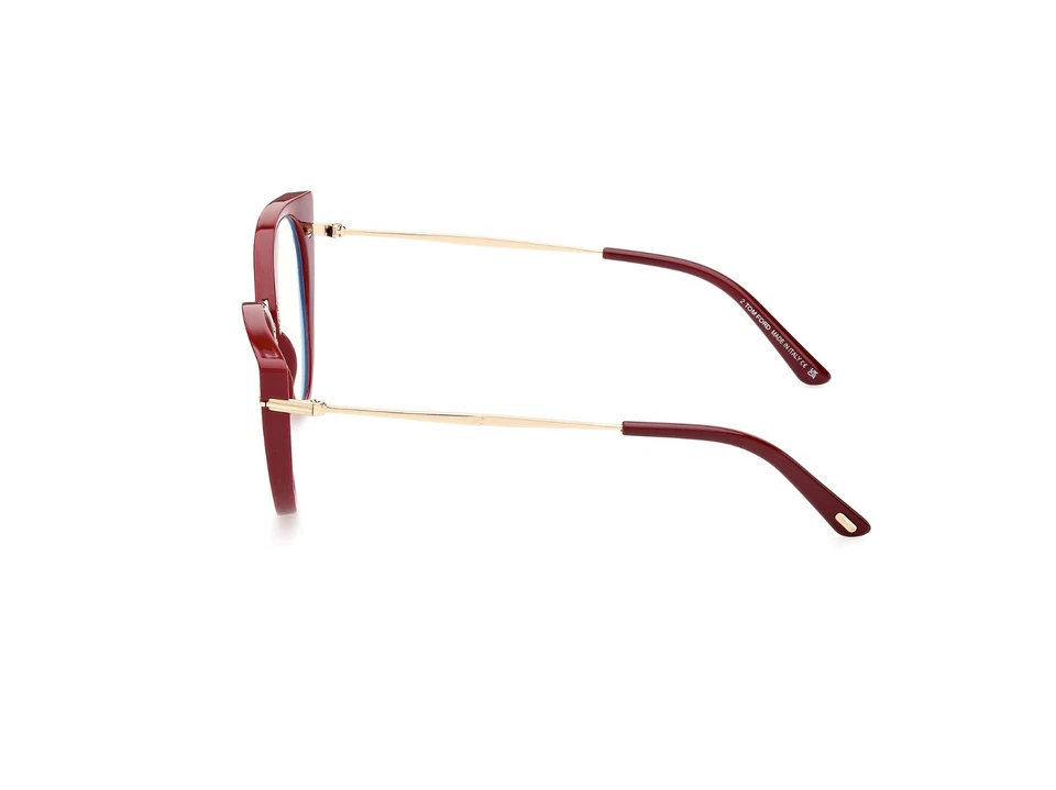 Óculos Tom Ford TF5815-B 074 vermelho gato armação de plástico 54-18-140 - Imagem 3 de 4
