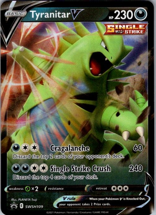 Pokemon | SWSH: Sword & Shield Promo Cards | Tyranitar V - | SWSH109 | NM Holo