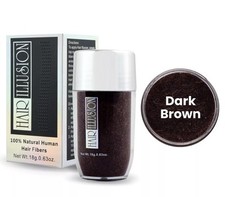 Hair Loss  Bald Spot Solution Fibers for Men Women by HAIR ILLUSION- Dark Brown