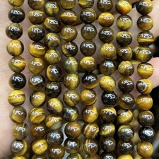 Yellow Tiger Eye Beads Natural Stone Beads Fo...