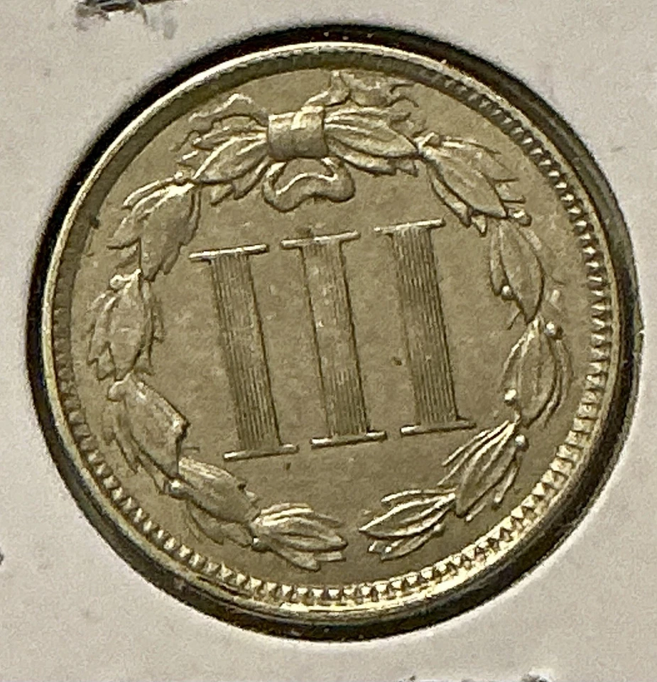 1867 3-Cent Nickel – Civil War-Era Design, Bold Detail, Early U.S. Coin - Image 4 of 4