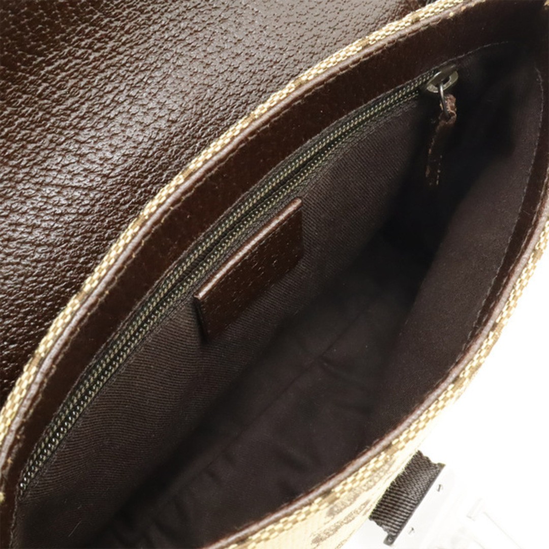 Gucci GG Canvas Waist Bag Leather Beige Dark Brown Used AB Condition thumbnail 7