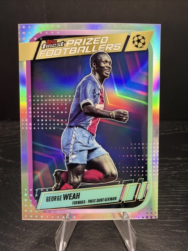 George Weah – 2025-26 Topps Finest UEFA Club Competitions · Prized Footballers #PF-1 George Weah