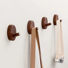 Coat Hooks Wall Mount, 4 Pack Heavy Duty Wooden Decorative Hooks, for Towel Hook
