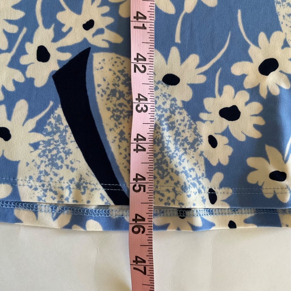 Lauren Ralph Lauren Carlyna Blue Floral Surplice A-Line Midi Jersey Dress  Sz 12 | eBay