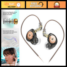 HiFi Dual Driver In-Ear Monitor Headphones, Wired Noise Cancelling Earbuds for M