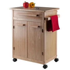Winsome Wood Hackett Kitchen Island Utility Cart, Natural Finish 82027 NEW