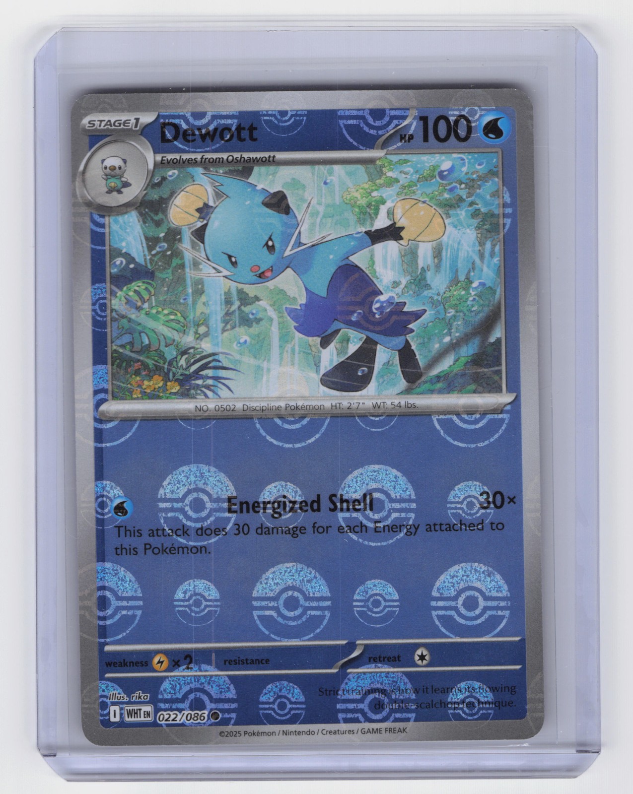 Dewott (Poke Ball Pattern) Common SV: White Flare 022/086 NM