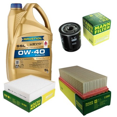 Inspektionspaket 5L RAVENOL SSL 0W-40 für Mitsubishi Colt VI 1.3 1.1 1.5