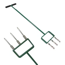 - The Original Hollow and Spike Tine Lawn Aerator Set - Includes 1 Aerator + ...