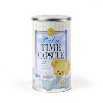 Milestone Collection Baby's Time Capsule, Yellow/Green/White/Pink, 12'' x 6.5''